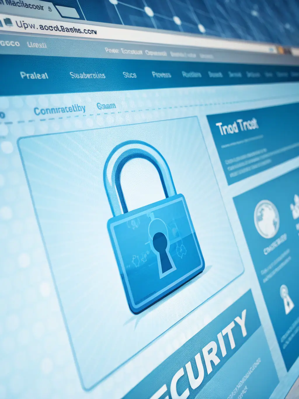 A visual representation of secure code, such as a padlock icon integrated into lines of code, symbolizing website security and data protection.