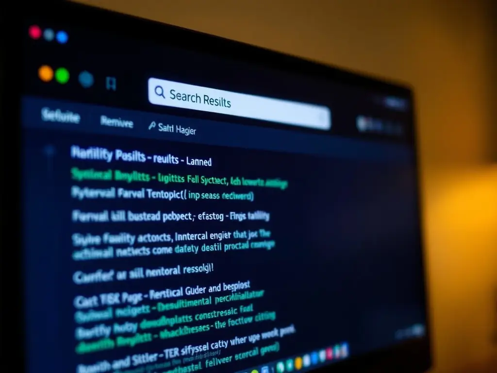 A search engine results page (SERP) showing a Nuovorre-developed website ranking highly, illustrating the effectiveness of their SEO strategies.